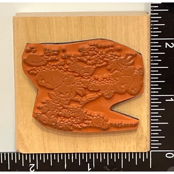 Posh Impressions 550-F12 Rocky Road wood mounted Rubber Stamp by Dee Gruenig - Picture 2 of 4